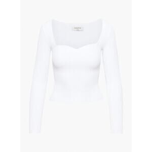 Babaton Sculpt Knit Sweetheart Longsleeve Top Size M